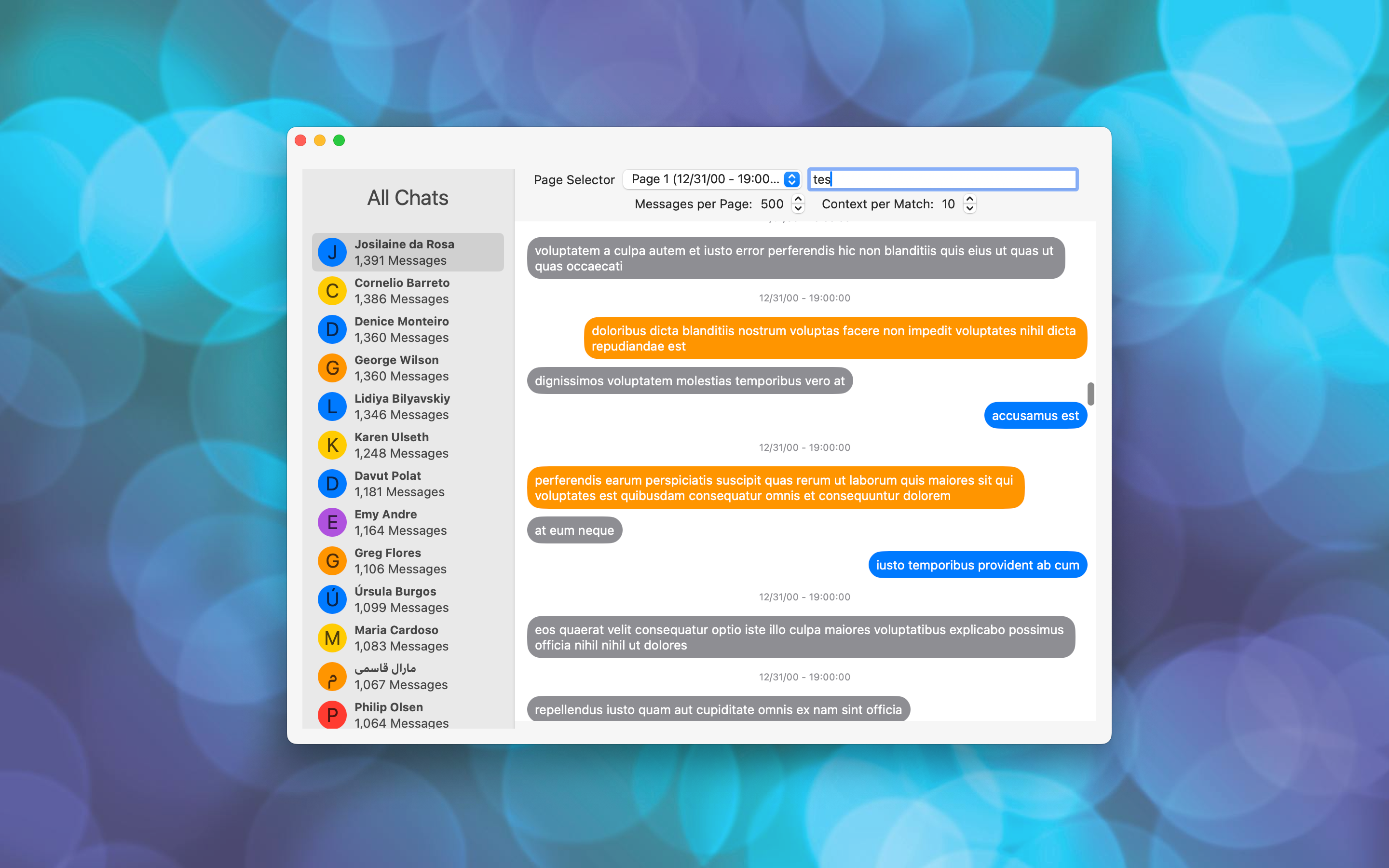 Screenshot of ChatReceipts