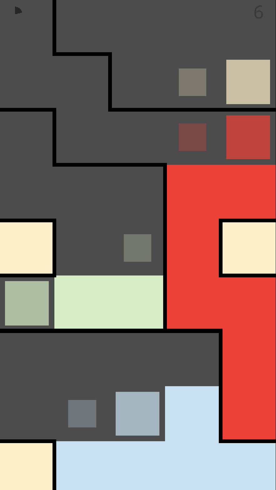 Think Big gameplay revealing the largest colored area.